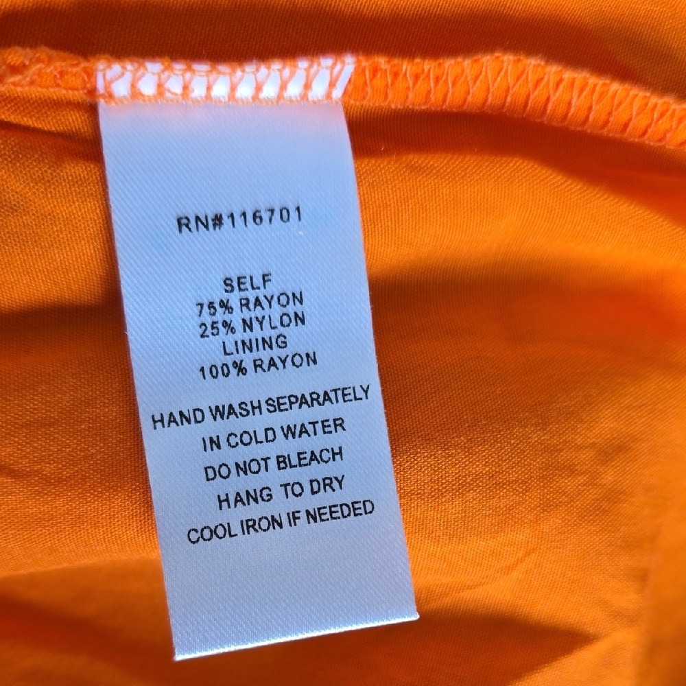 Karlie Orange and White Pleated Sundress - Picture 4 of 5